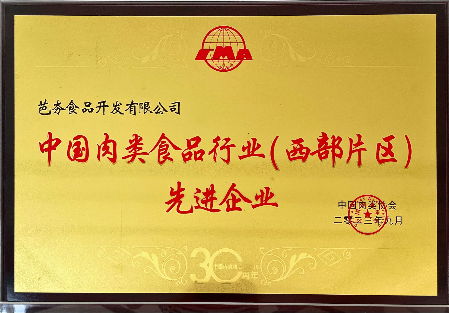 肉類(lèi)食品行業(yè)（西部片區(qū)）先進(jìn)企業(yè)